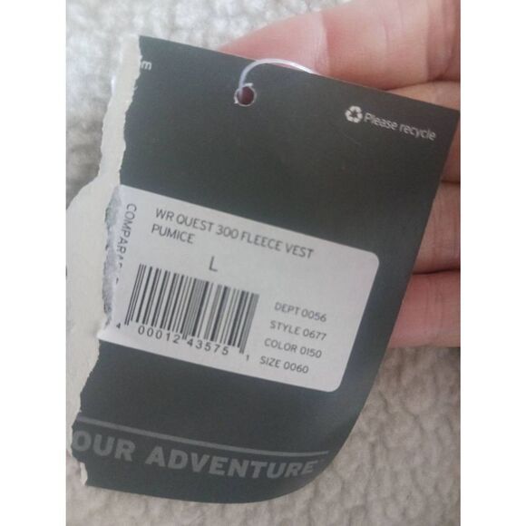 New with tags Eddie Bauer women's large Fleece sherpa vest quest 300 - Picture 3 of 3